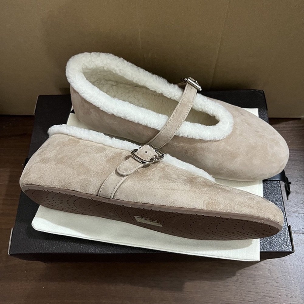 Alaïa Fleece-Lined Mary Jane Shoes Size EU 38 - Picture 2 of 9
